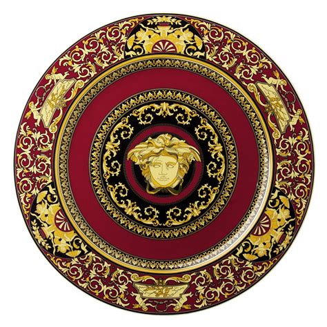 versace medusa square plate|Versace rosenthal medusa red.